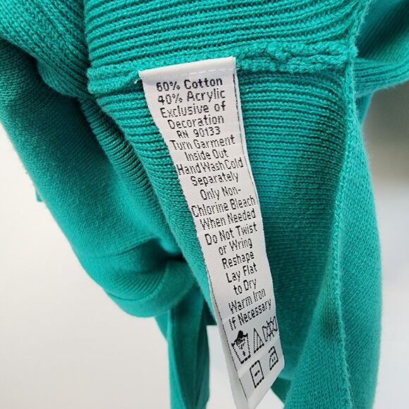 Bob Mackie Wearable Art Cardigan Sweater Size XL Green Dreamcatcher Embroidered - Picture 14 of 16